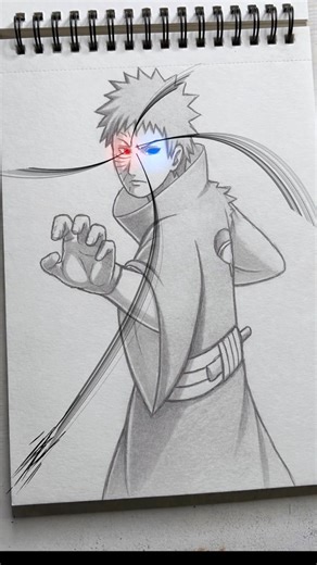 Drawing obito uchiha easy || #animedrawing #naruto #madara #anime #shorts