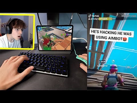 I tried out for my TIKTOK Clan while using AIMBOT in Fortnite Mobile...