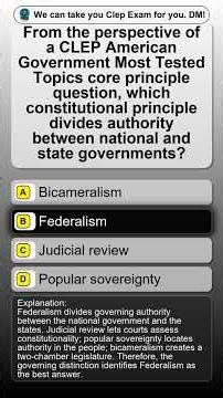 CLEP American Government Most Tested Topics
