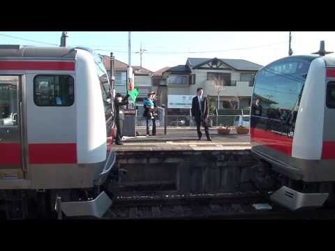 京葉線E233系5000番台 外房線・誉田駅で連結