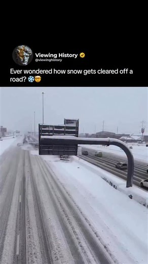 Viewing History | After a full night of nonstop snowfall, this is how highways come back to life ❄️🚚 Massive snow plows move in together, carving through... | Instagram