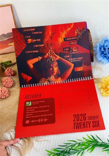Are you ready for 2026 with this perfect calendar?? 🥰🥰😍 #swiftie #albumreleaseparty #newalbumrelease #thefateofophelia #calendar