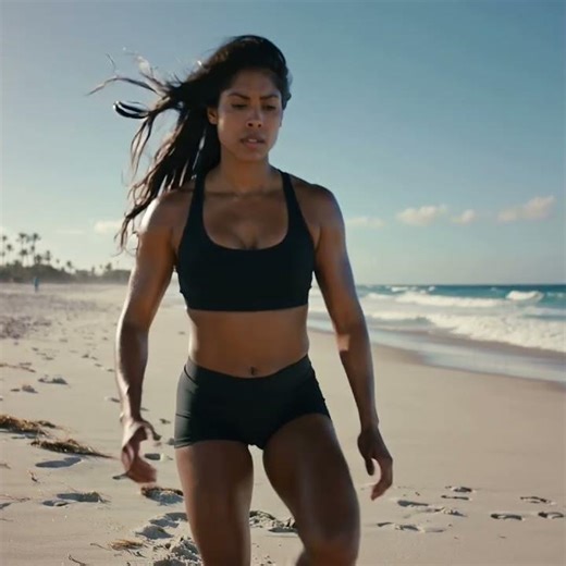 Exercising on the beach in Hawaii #motivation