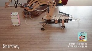 Hydraulic Machines use the power of water pressure to carry out specified tasks. From cranes to braking mechanisms, hydraulic power finds widespread use in daily life. This Smartivity STEM Learning Educational D.I.Y. Toy Kit introduces children to the fundamentals of hydraulic machines in the most playful and engagement filled manner... Order now at: http://bit.ly/2i9k4hz | Smartivity India