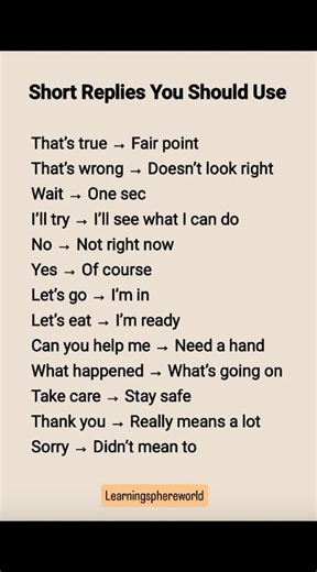 Short Replies You Should Use ⚡ | Speak Smart