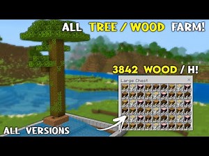 EASIEST ALL TREE/WOOD FARM in Minecraft Bedrock 1.21! (Works on All Versions!)