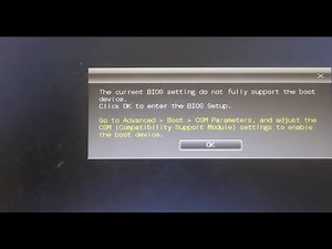 How I Solved the "BIOS Settings Do Not Support Boot Device" Error on My PC