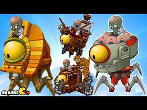 Plants vs Zombies 2: Far Future - NEW Dr ZOMBOSS FIGHT All Four Worlds Zomboss Part 17