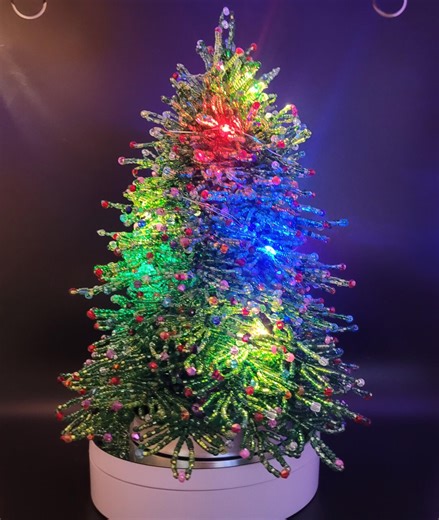 Beaded Wire Crystal Christmas Tree- I LIGHT UP! - Etsy