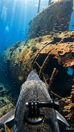 Predatory Fish with GoPro Explore a submarine in deep ocean in deangours situation #gopropov #shorts