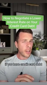 2.5K views · 33 reactions | How to negotiate a lower interest rate on your credit card debt #creditcarddebt | Basic Financial Literacy | Facebook
