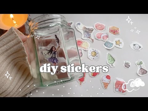 how to make stickers WITHOUT sticker paper 🍄🧚🏻 | 2 methods