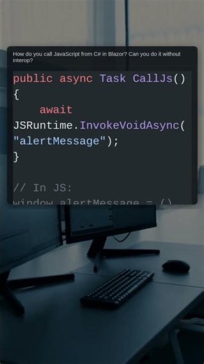 Call JS from C# | Blazor Interview Question #Shorts #Csharp #Coding #Programming