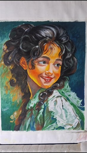 part 2 of painting of a girl #beginnerarttips#art#creativeartist#drawing#tips#learntodraw