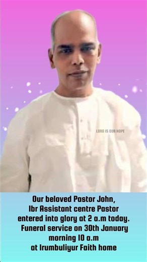 Tpm irumbuliyur assistant center pastor John