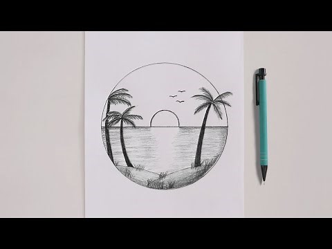 ⭐️ COMO DIBUJAR UN ATARDECER | PASO A PASO
