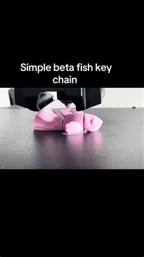Simple beta fish key chain