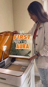 1K views | Witness Fabi’s first print using her Glowforge Aura! ✂️....