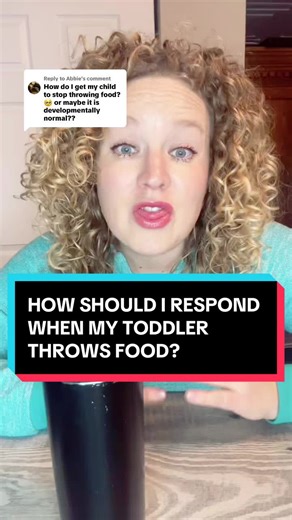 Replying to @Abbie what is the best way to respond to a toddler throwing food? Let’s talk about why this happens and how to respond! #toddlertips #toddlerhood #toddlerparents #childcareprovider #toddlerthings