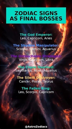 Your Zodiac Sign as the Final Boss 😈