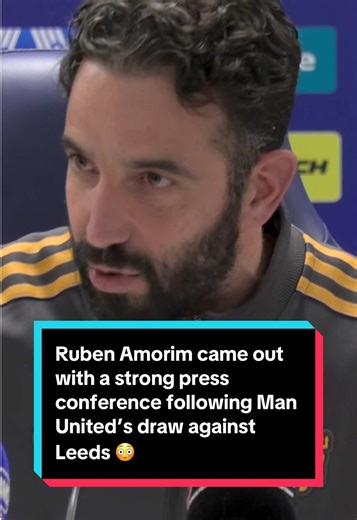Ruben Amorim's Strong Press Conference After Man United Draw