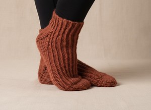 Twisted Rib Knit Socks Pattern PDF - Etsy Australia