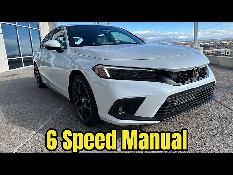 2023 Honda Civic Sport Touring Hatchback - Platinum White Pearl - Manual Transmission - Walkaround