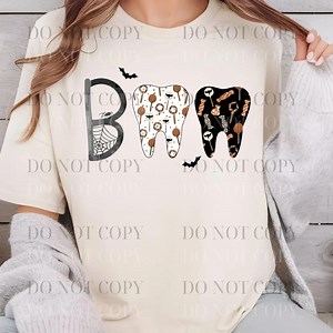 Spooky Dental Png, Boo Halloween Sweet Tooth Png, Dentist Gift Trick or Teeth Tee, Funny Dentistry Assistant or Hygienist Orthodontist - Etsy