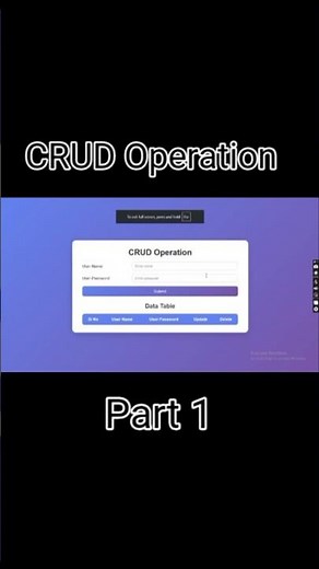 CRUD Operation part1 #js #coding #webdesign #crud #webdesign #vscode