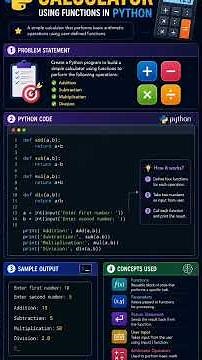 Build a simple calculator using function in python#python #pythonprogramming #pythonlearning #coding