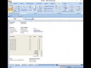 How to Create an Invoice Template in Excel!