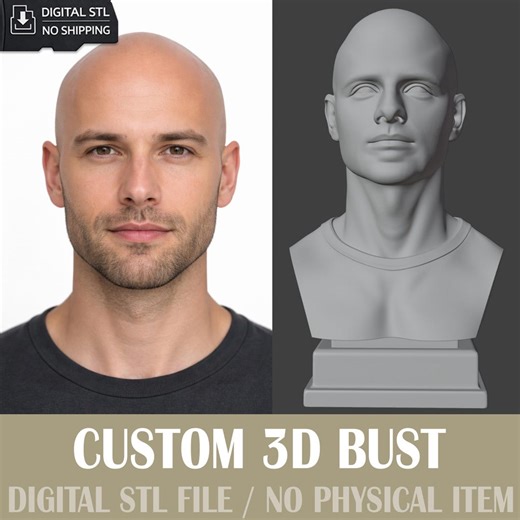 Custom 3D Bust From Your Photo – STL File for 3D Printing – Digital Download – Made to Order - Etsy Canada