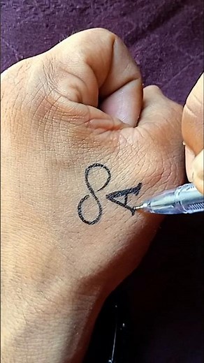infinity symbol and A letter tattoo idea #tattoo