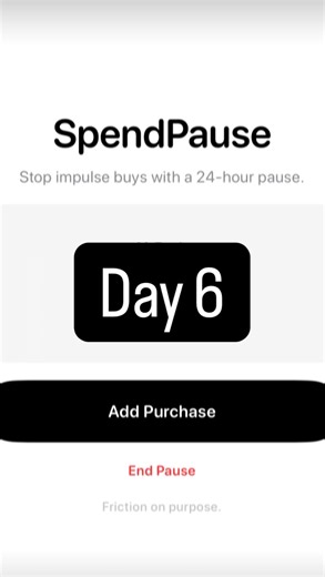 Justin Built on Instagram: "I’m building an iOS app to stop impulse buying — this is Day 6. Today I built the decision state. When the pause ends, the app doesn’t judge you or show stats. It just asks what you decided — and gets out of the way. Calm > clever. #buildinpublic #iosdev #indiebuilder #swiftui"