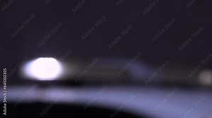 Blurred Police emergency lights flash at night. Car accident