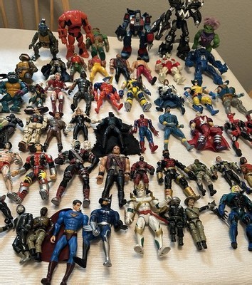 58 Piece Lot of 1990's Action Figures-Marvel, Toy Biz, Ninja, etc. | eBay