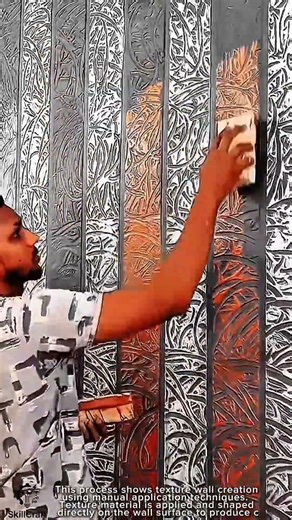 Texture Wall Work Tool Using Manual Application Technique #worktool