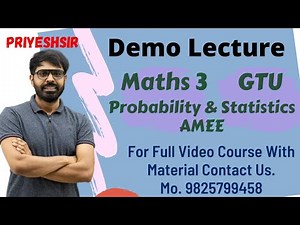 Curve Fitting - Probability & Statistics / AMEE | Demo MATHS SEM 3 GTU | Full Course Mo. 9825799458