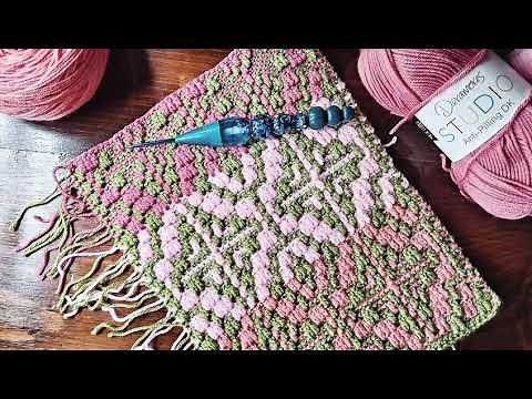 Mosaic Crochet Pattern #33 - Work Flat or In The Round - MULTIPLE 20+4