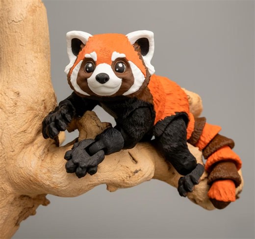 Articulated Red Panda Figurine - Etsy