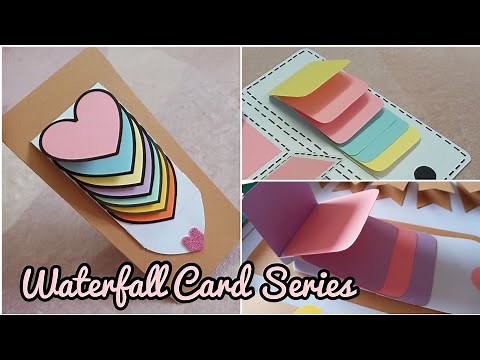 Lapbook Waterfall Card | How to make 3 different waterfall cards