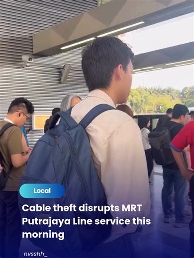 03 March 2026: Rapid Rail Sdn Bhd has confirmed that MRT Putrajaya Line services are experiencing a power supply disruption between Sungai Buloh Station and Damansara Damai Station following a cable theft incident. Alternative trains activated. @thesundaily #theSun #theSunMY #MRTPutrajaya #RapidRail