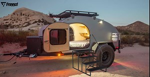 RV Steps with Handrails, Pool Ladder above Ground, 2 Step Wide Step Stool 660 LBS Load Capacity, RV Ladders with Non-Slip Platform, Mobile Home Stairs Pool Accessories for Outside (2 Step)