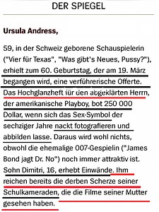 Ursula Andress ~ "Die Mutter aller It ~ Womans"...