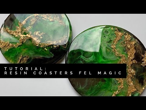 Tutorial Resin Coasters: Fel Green Magic use resin layers to create stunning 3d effects