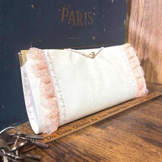 Accordion File Folder, Lace Mini Organizer, Handmade Tyvek Document Holder, Soft White, Compact Expanding Folder, Vintage Style - Etsy