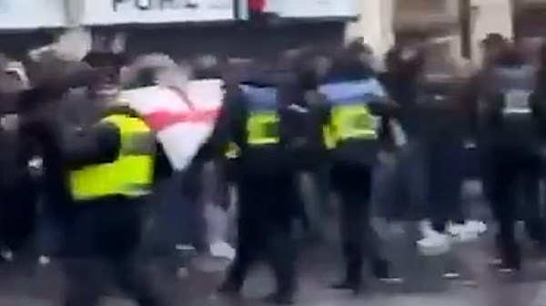 Football fans clash with police in Cardiff ahead of match against Bristol City