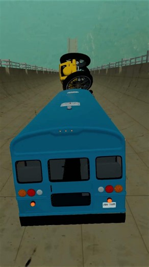 Bus vs Gelik with large wheels Crash Test #beamng #beamngdrive #shorts