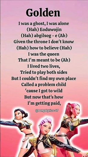 K-pop Demon hunter - Golden (lyrics) #kpop #huntrix #kpopdemonhunters #golden #lyrics #shorts