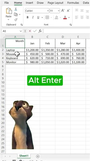excel tips and tricks day 1 #viral #excel #shorts #shortsfeed